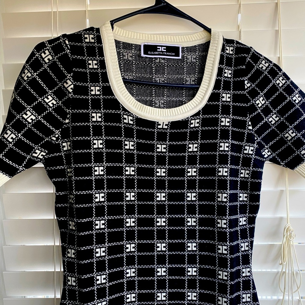 Short sleeves knitwear Elisabetta Franchi mini dress